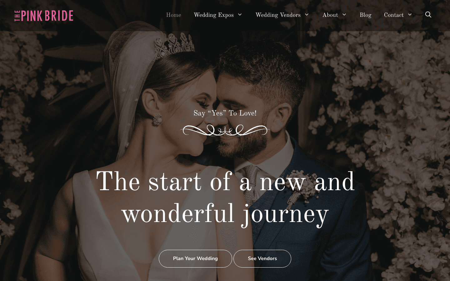 The Pink Bride homepage screenshot