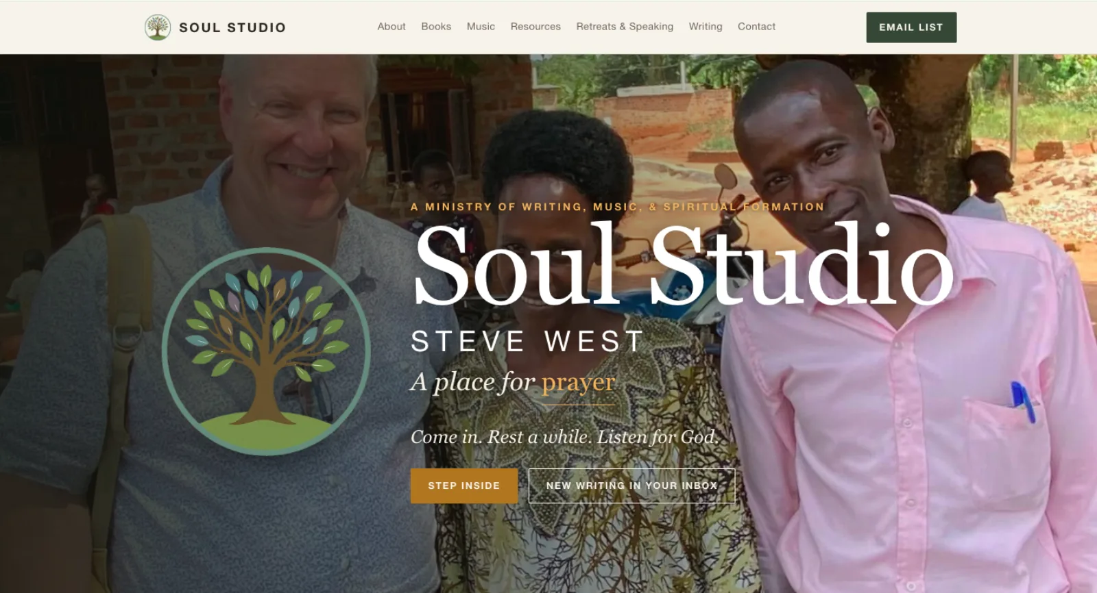 Soul Studio Ministries website, built by Matt Headley